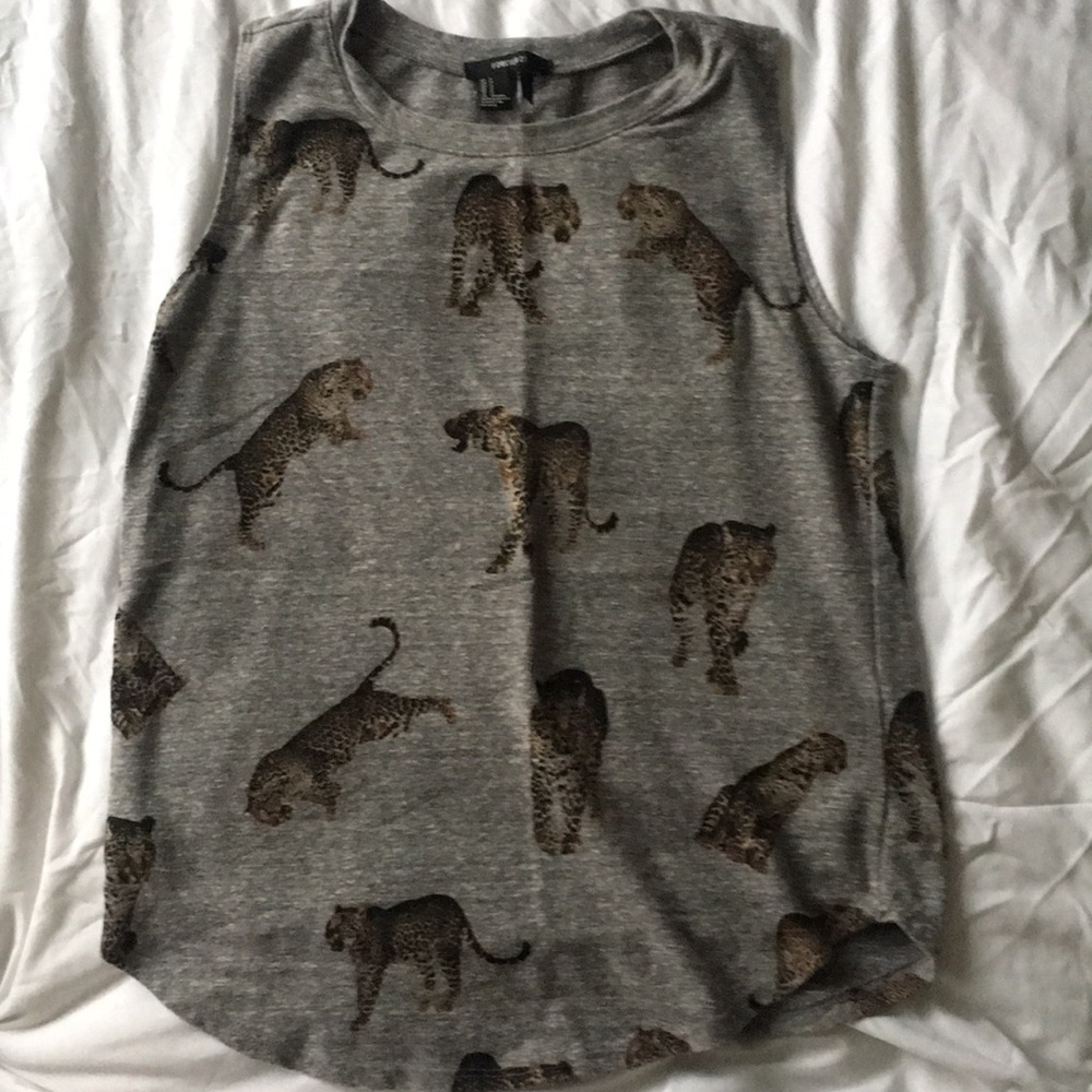 Fun Forever 21 Cheetah Tank Top